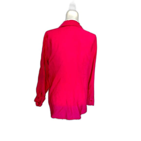 Van Heusen Bright Pink Button Down Shirt Light Fabric, Drapes Beautifully Size L - Picture 3 of 6